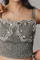 Ollari Crystal Embellished Bustier Top