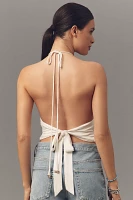 Ollari Beaded Halter Top