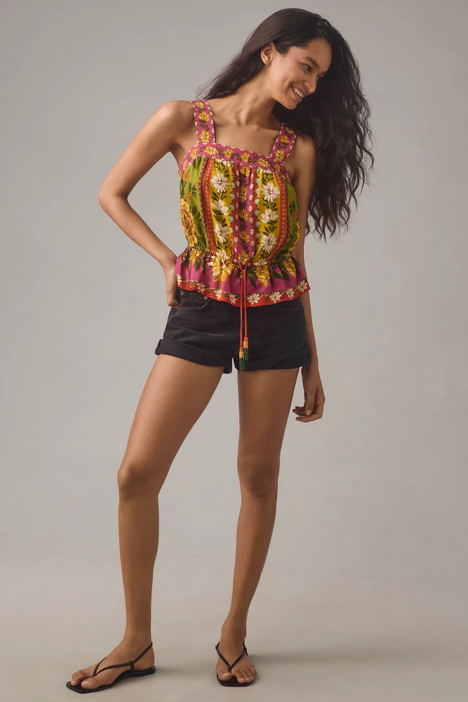 Farm Rio Mixed Patterned Tie-Waist Tank