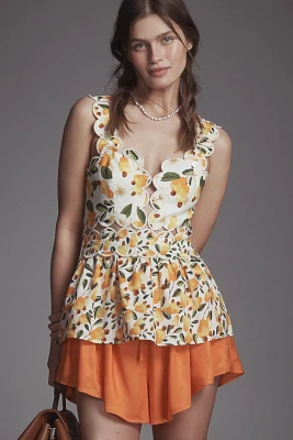 Farm Rio x Anthropologie Linen Blend Tank Top