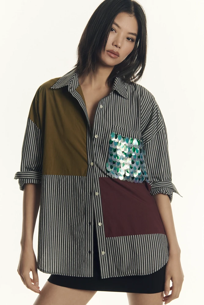 Essentiel Antwerp Glam Patchwork Buttondown Shirt