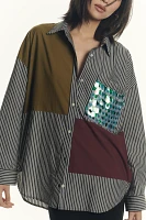 Essentiel Antwerp Glam Patchwork Buttondown Shirt