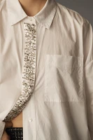 Essentiel Antwerp Hilver Embellished Placket Blouse