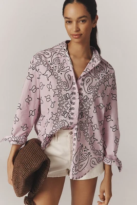 Essentiel Antwerp Bandana-Printed Buttondown Shirt