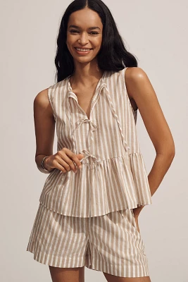 Scotch & Soda Bow-Front Peplum Tank
