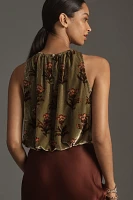 By Anthropologie Velvet Bubble Tank