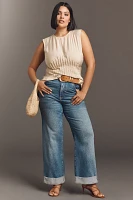 The Della Pleated-Waist Shell Top
