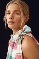 Maeve Linen Blend Tie-Neck Halter Top