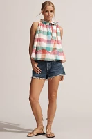Maeve Linen Blend Tie-Neck Halter Top