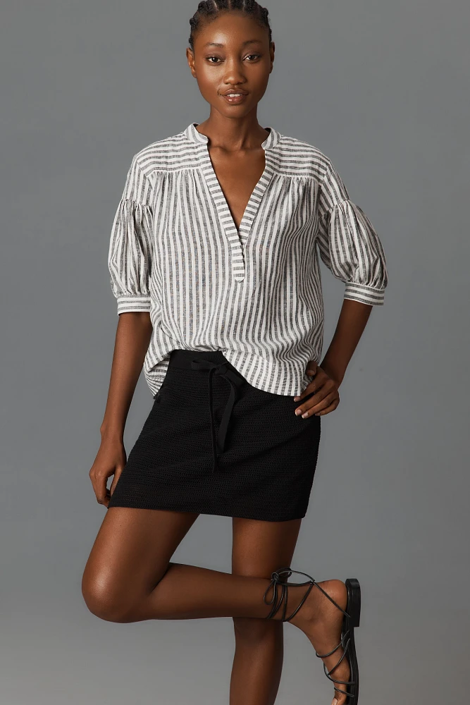 The Darcey Popover Swing Top: Linen Cotton Edition