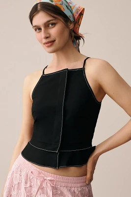 Maeve Tailored Square-Neck Top