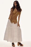 Pilcro Short Sleeve Sash Belt Wrap Top
