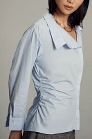 Maeve Asymmetrical Buttondown Shirt