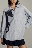 The Bennet Buttondown Shirt by Maeve: Horse-Print Edition