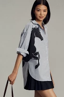 The Bennet Buttondown Shirt by Maeve: Horse-Print Edition