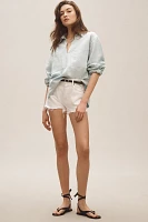 By Anthropologie Collared Patch Pocket Utility Popover Top