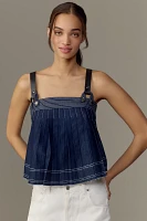 Pilcro Sleeveless Harness Denim Blouse