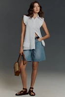 By Anthropologie Sleeveless Pleated Blouse