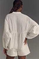 By Anthropologie Long-Sleeve Pintuck Blouse
