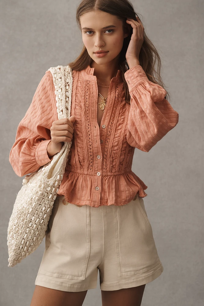 Pilcro Long-Sleeve Delicate Blouse