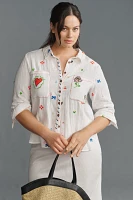 Pilcro Embroidered Icon Buttondown Shirt
