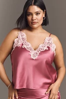 By Anthropologie Lace-Trim Bias-Cut Tank