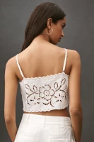 By Anthropologie Cutwork Cropped Tank
