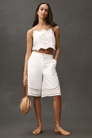By Anthropologie Cutwork Cropped Tank