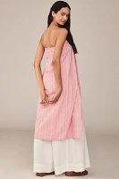 Maeve Strapless Twist Open-Front Long Top