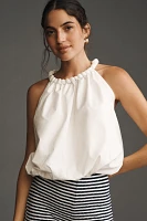 By Anthropologie Braided Bubble-Hem Tank Top