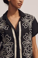 The Brenna Short-Sleeve Buttondown Shirt: Linen Edition