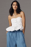Maude Club Wyatt Strapless Peplum Top