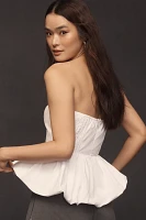 Maude Club Wyatt Strapless Peplum Top