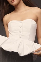 Maude Club Wyatt Strapless Peplum Top