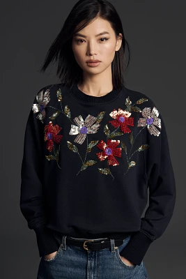 Essentiel Antwerp Graaf Floral Embroidered Sweatshirt