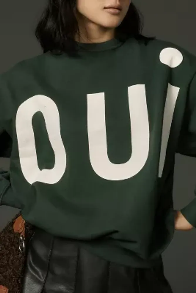 Clare V. Oversized Oui Sweatshirt