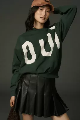 Clare V. Oversized Oui Sweatshirt