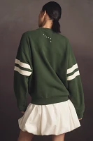 Clare V. Oversized Varsity Sweatshirt