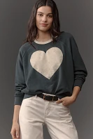 Letluv Heart Ringer Graphic Sweatshirt