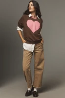 Letluv Heart Ringer Graphic Sweatshirt