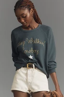 Letluv Keep Walkin' Cowboy Embroidered Sweatshirt