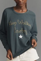 Letluv Keep Walkin' Cowboy Embroidered Sweatshirt