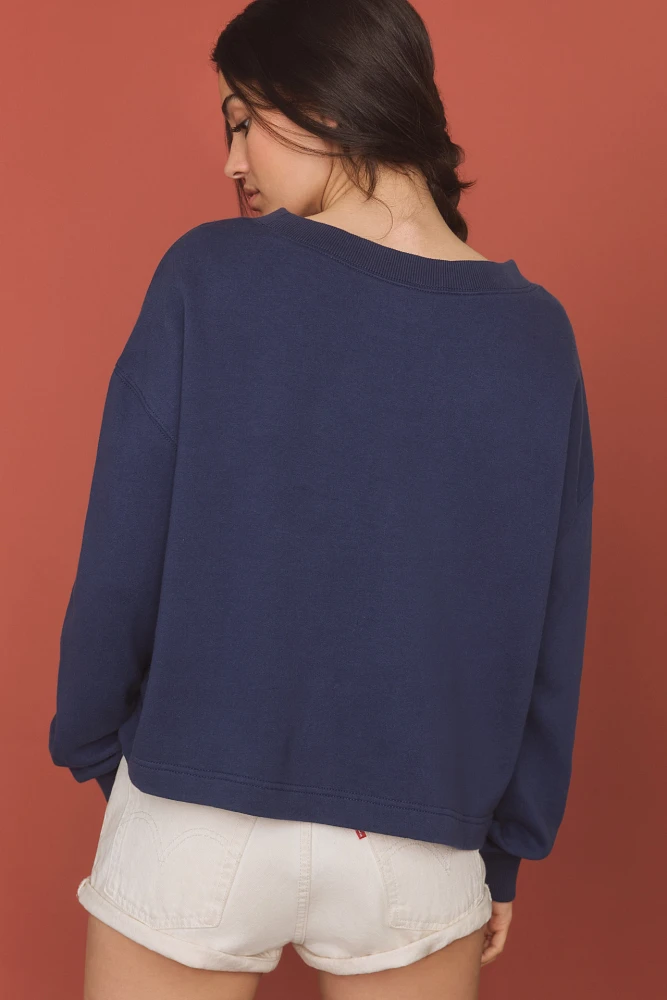 By Anthropologie Appliqué Pullover Sweater