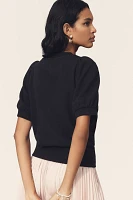 Maeve Puff-Sleeve Sweatshirt Tee