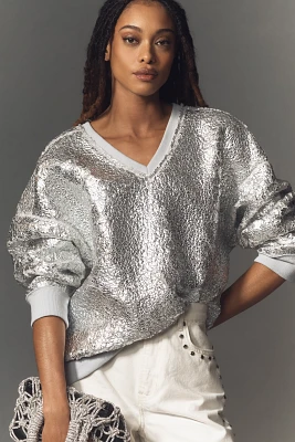 Pilcro Foil Sherpa Tunic