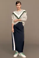 Maeve V-Striped Sweatshirt