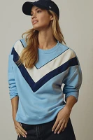 Maeve V-Striped Sweatshirt