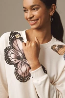 Maeve Butterfly Graphic Sweatshirt