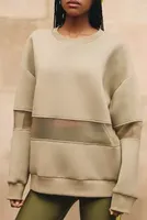 By Anthropologie Mesh Paneled Sweatshirt