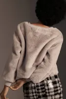 Maeve Faux Fur Sweatshirt